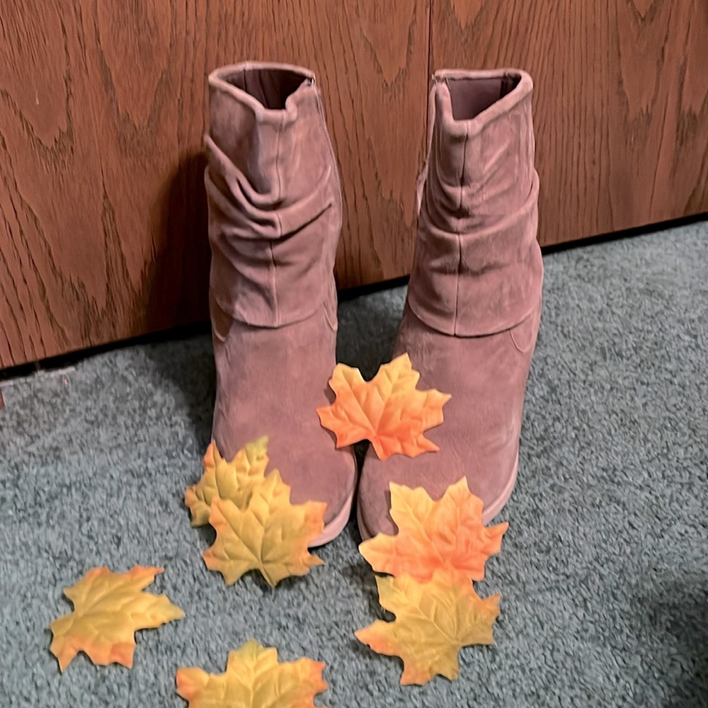 Light Brown Suede Boots